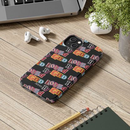 "Loved by God" Black Phone Case