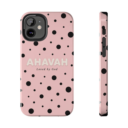 Ahavah Pink Polka Dot Phone Case