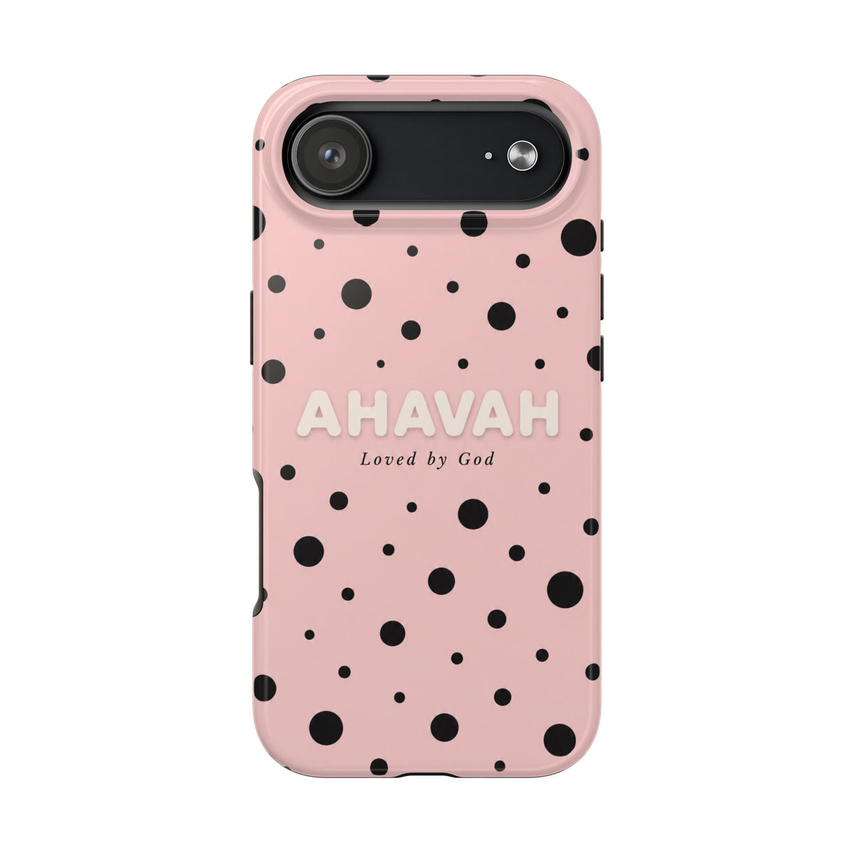 Ahavah Pink Polka Dot Phone Case