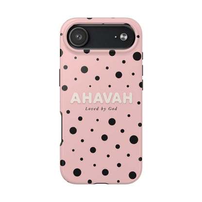 Ahavah Pink Polka Dot Phone Case