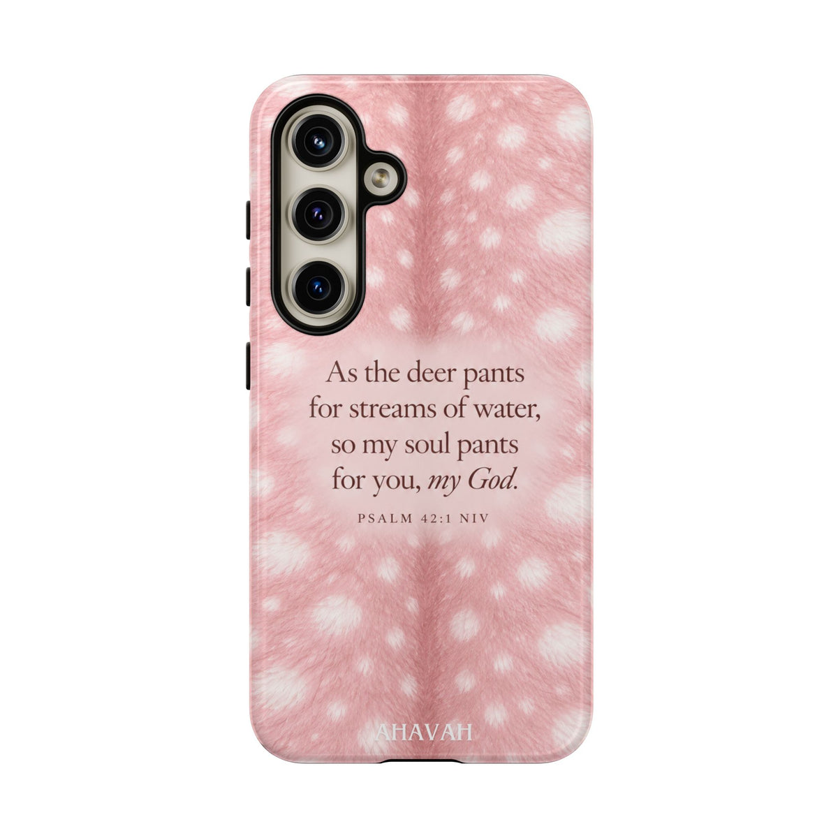Psalm 42:1 Blush Pink Fawn Phone Case