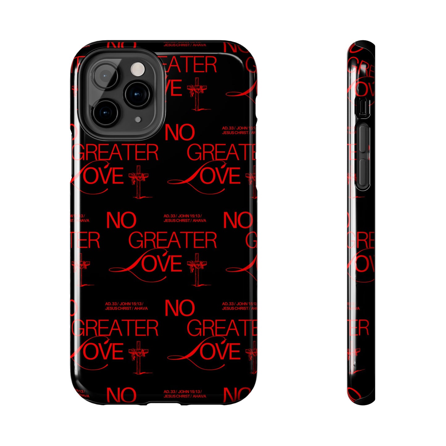 "No Greater Love" Red Phone Case