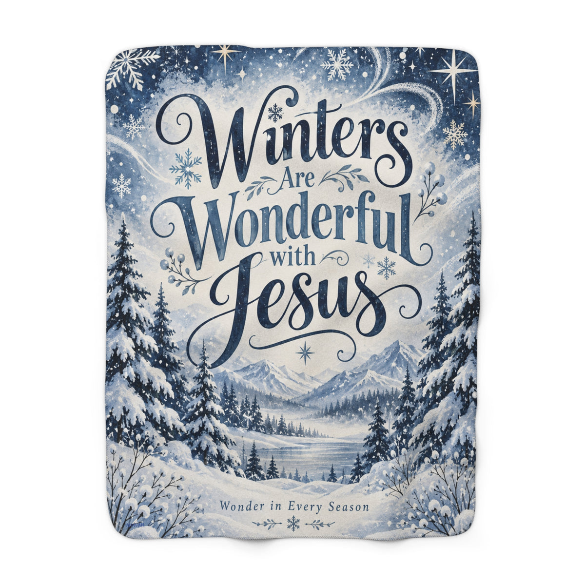 Winter are Wonderful with Jesus | Winter Frost Blanket