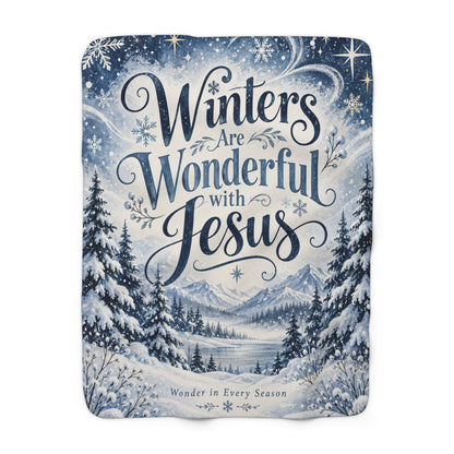 Winter are Wonderful with Jesus | Winter Frost Blanket