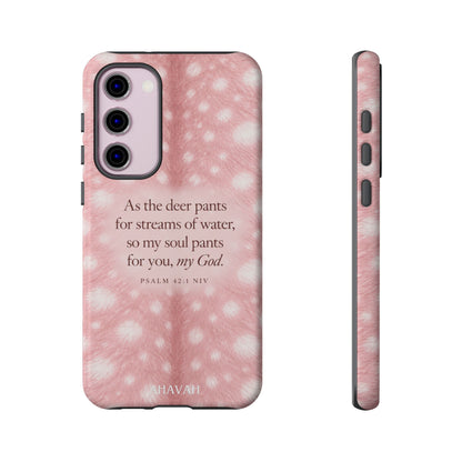 Psalm 42:1 Blush Pink Fawn Phone Case