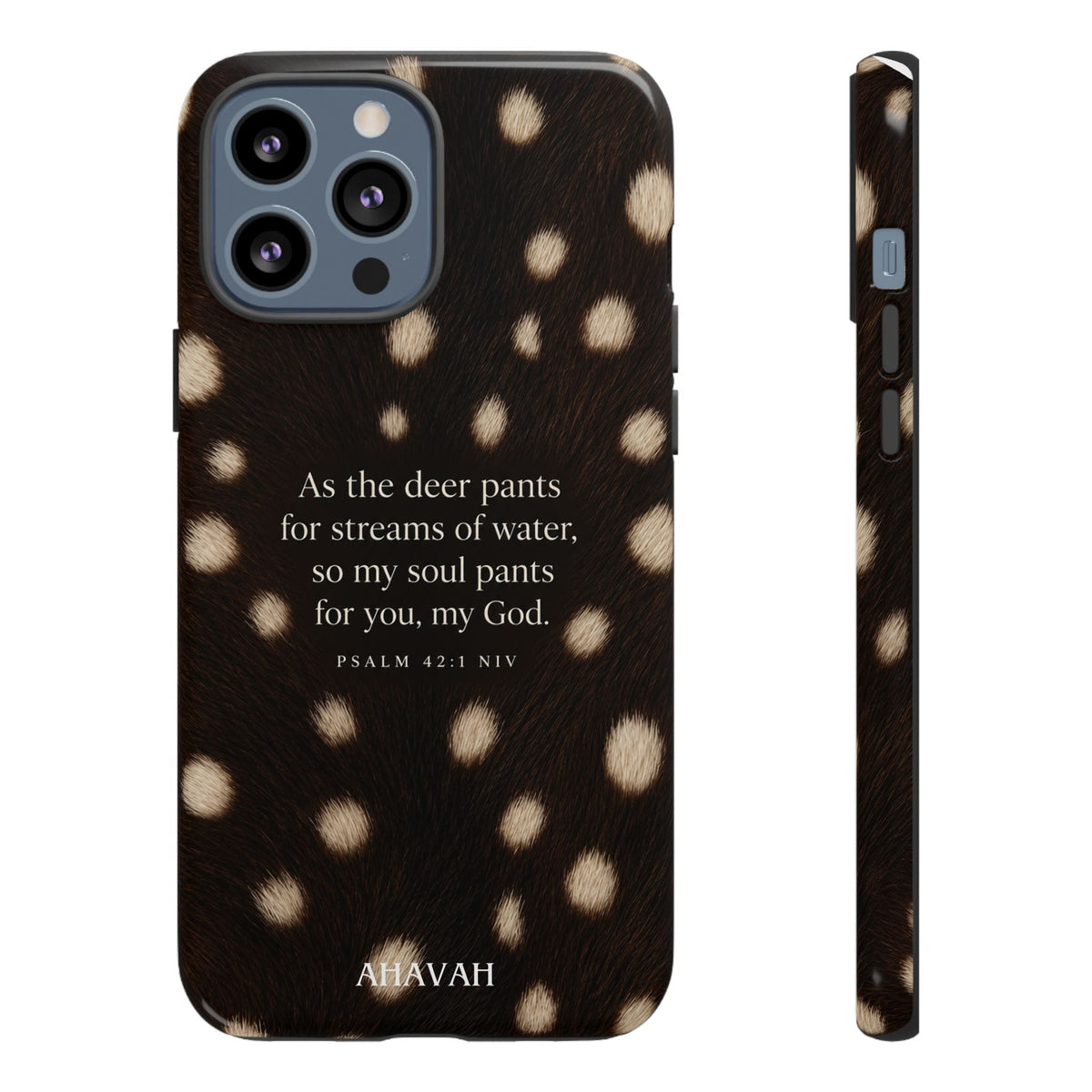 Psalm 42:1 Midnight Fawn Print Phone Case | As the Deer Pants