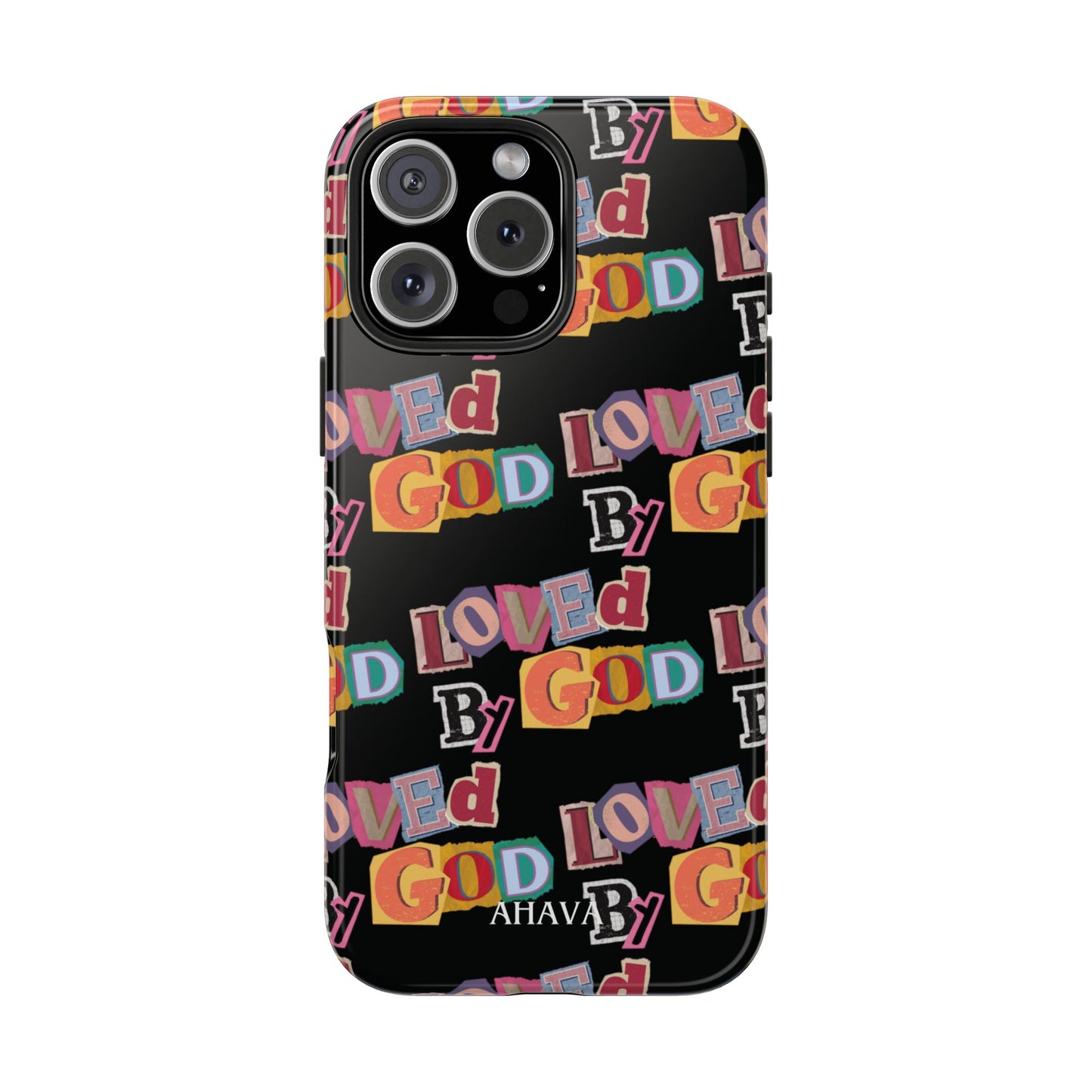 "Loved by God" Black Phone Case