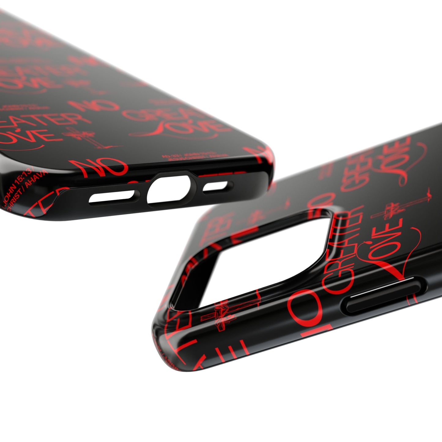 "No Greater Love" Red Phone Case