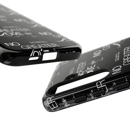 "No Greater Love" Black Phone Case