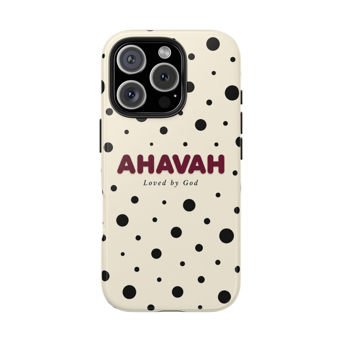 Ahavah Ivory Polka Dots Phone Case