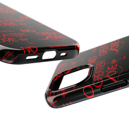 "No Greater Love" Red Phone Case