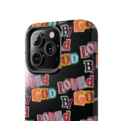 "Loved by God" Black Phone Case