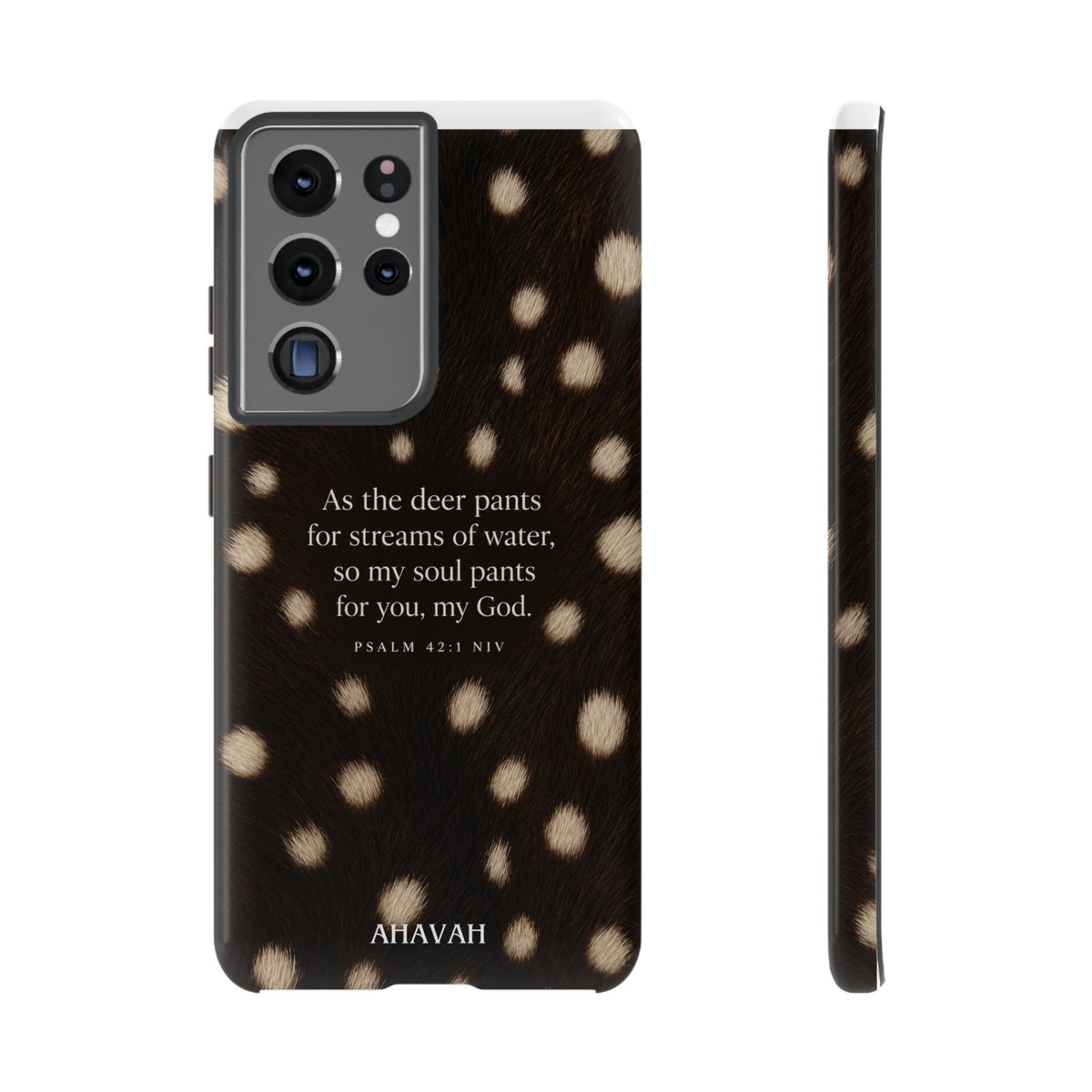 Psalm 42:1 Midnight Fawn Print Phone Case | As the Deer Pants