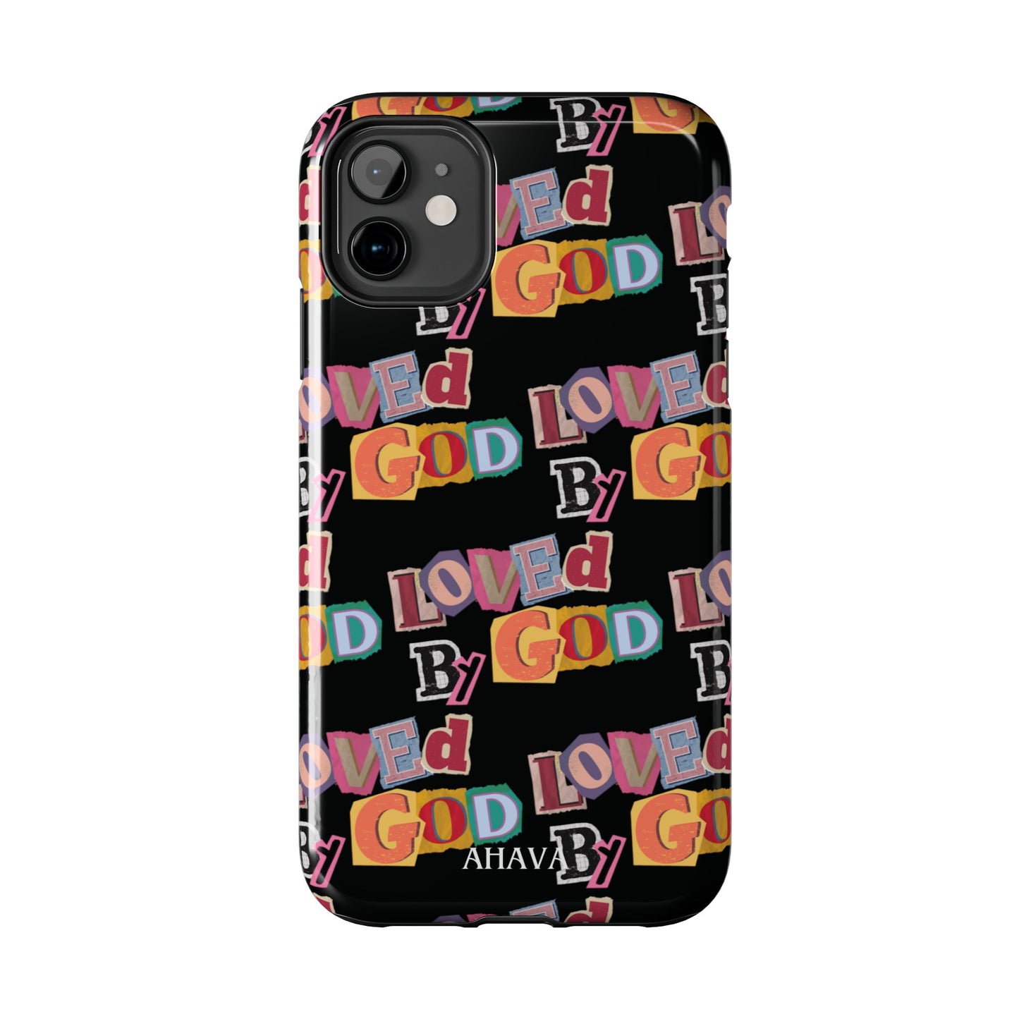 "Loved by God" Black Phone Case
