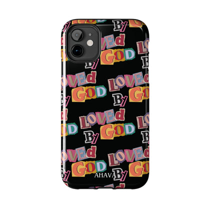 "Loved by God" Black Phone Case