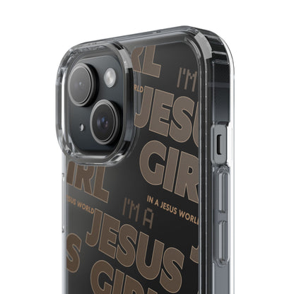 I'm a Jesus Girl Brown Case -Clear