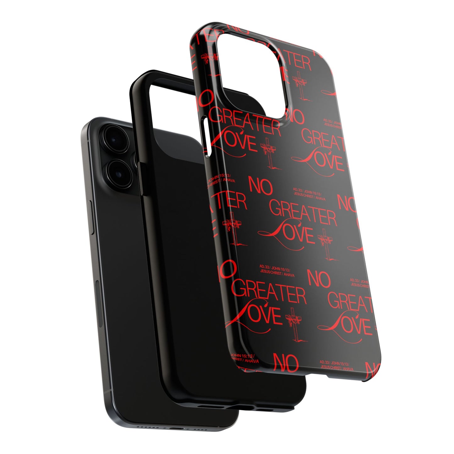"No Greater Love" Red Phone Case