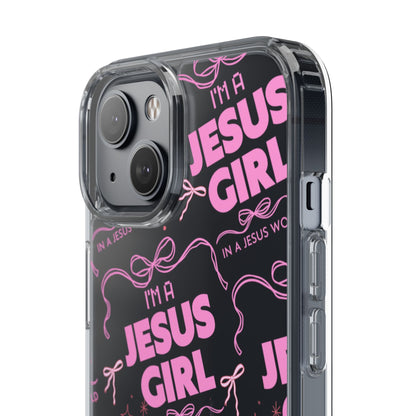 I'm a Jesus Girl Pink Case -Clear