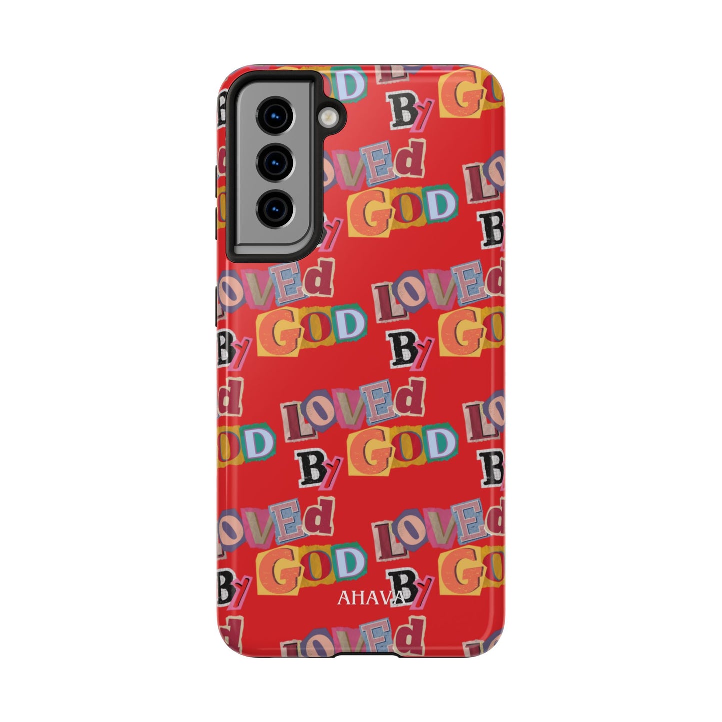 "Loved by God" Red Phone Case
