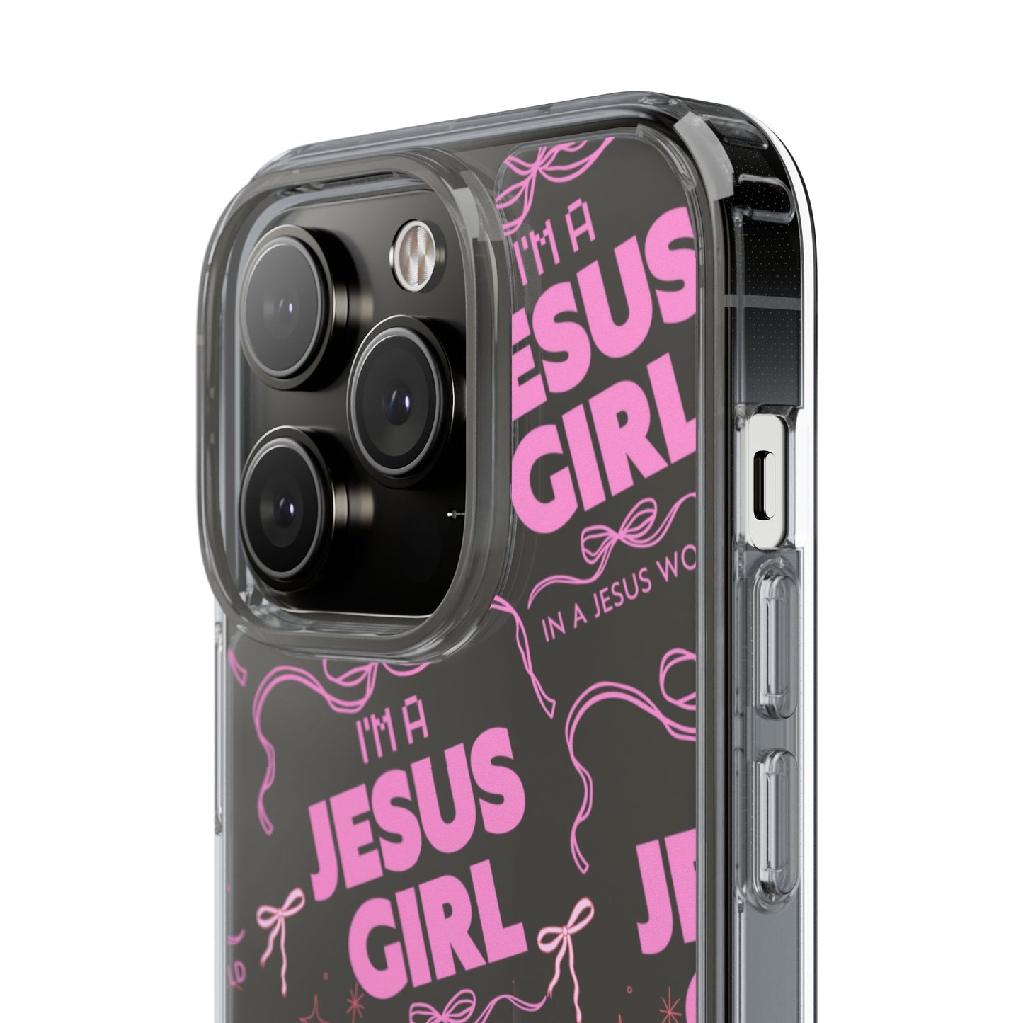 I'm a Jesus Girl Pink Case -Clear