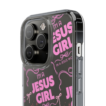 I'm a Jesus Girl Pink Case -Clear