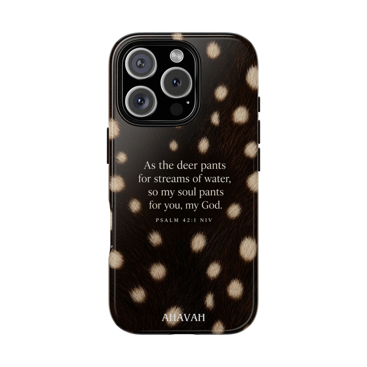 Psalm 42:1 Midnight Fawn Print Phone Case | As the Deer Pants