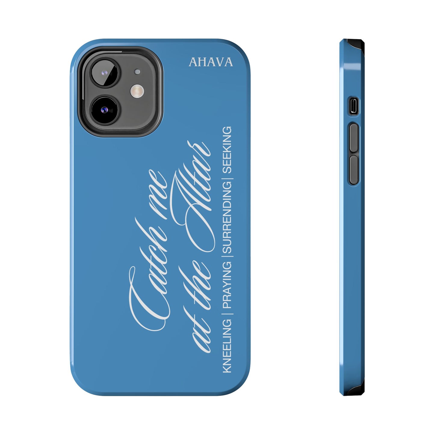 "Catch Me at the Altar" Light Blue Phone Case