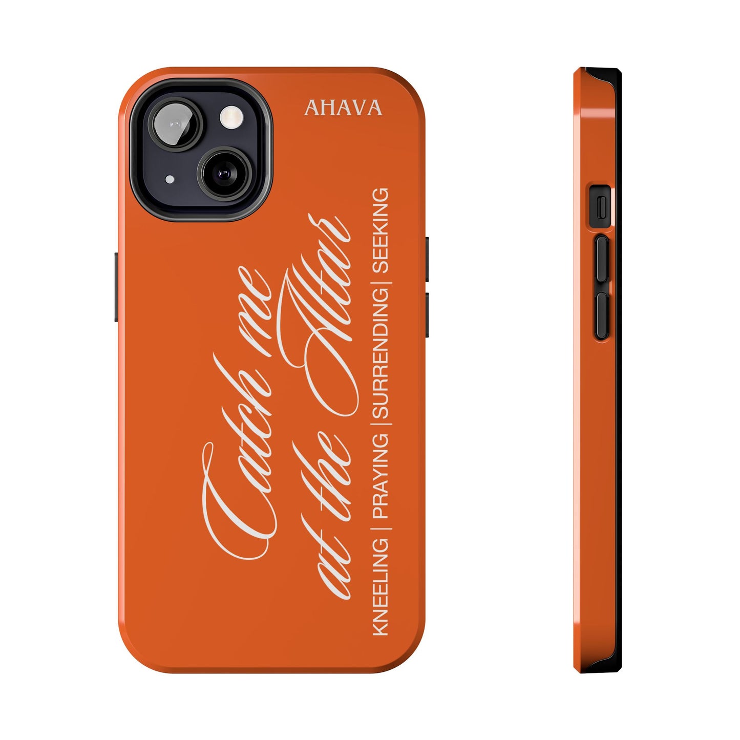 "Catch Me at the Altar" Orange Phone Case
