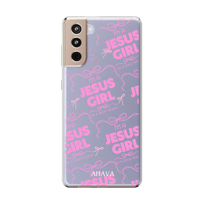 I'm a Jesus Girl Pink Case -Clear