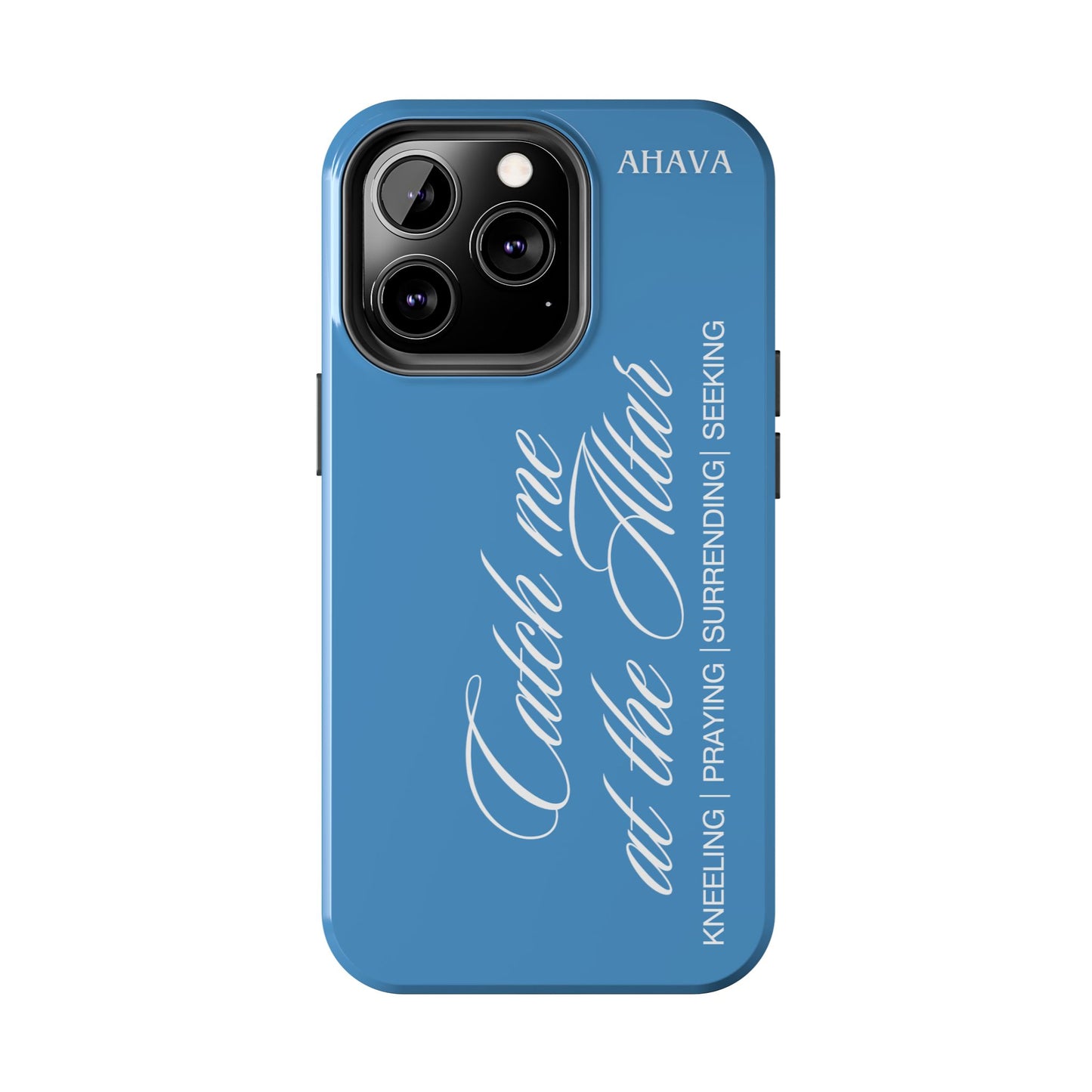 "Catch Me at the Altar" Light Blue Phone Case