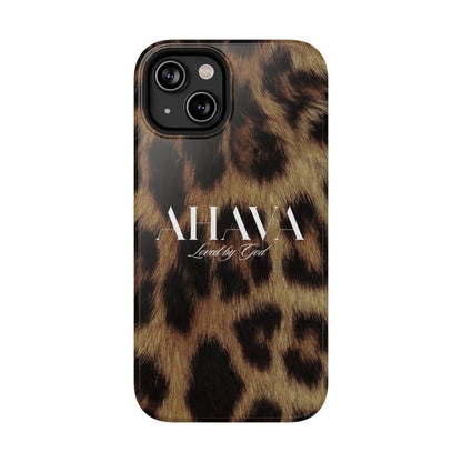 Leopard Print Ahava Phone Case