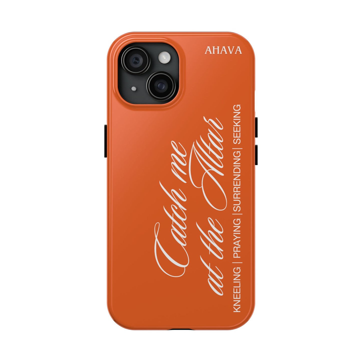 "Catch Me at the Altar" Orange Phone Case