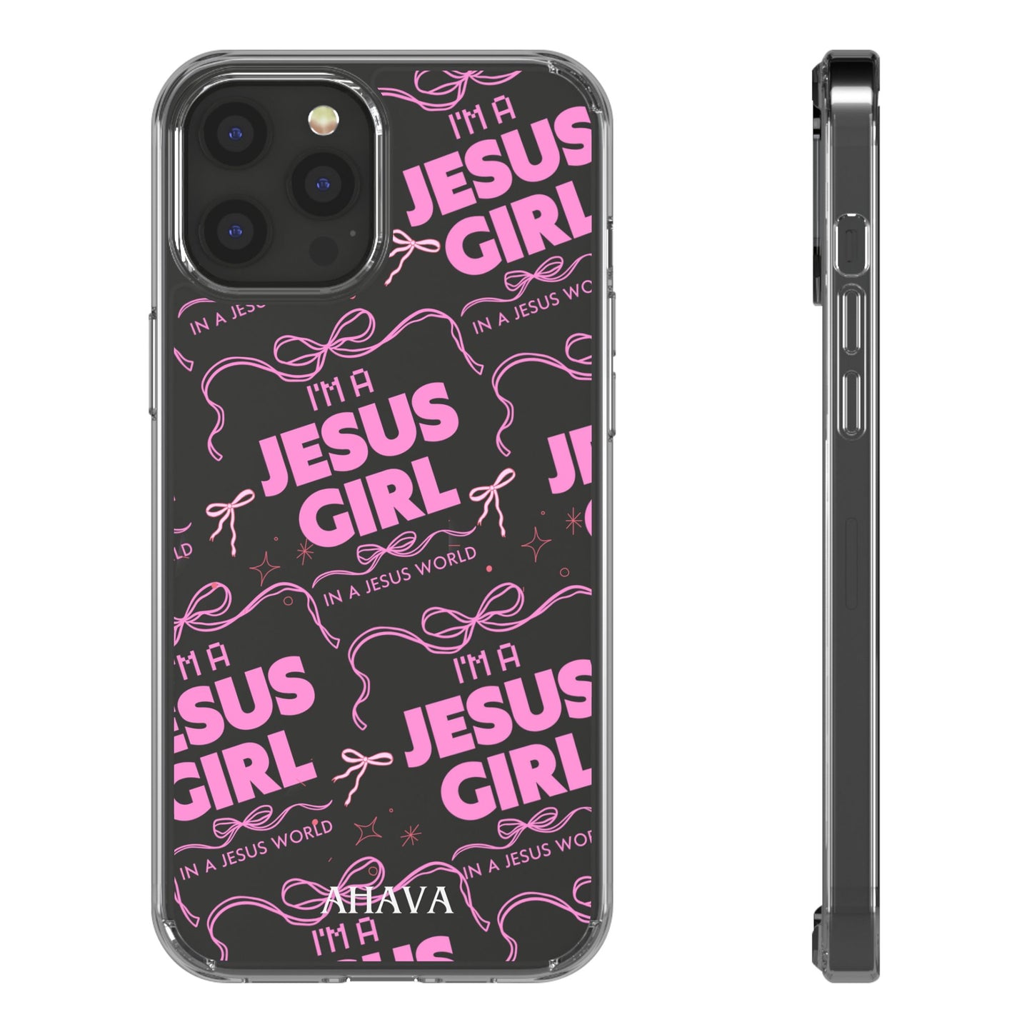 I'm a Jesus Girl Pink Case -Clear