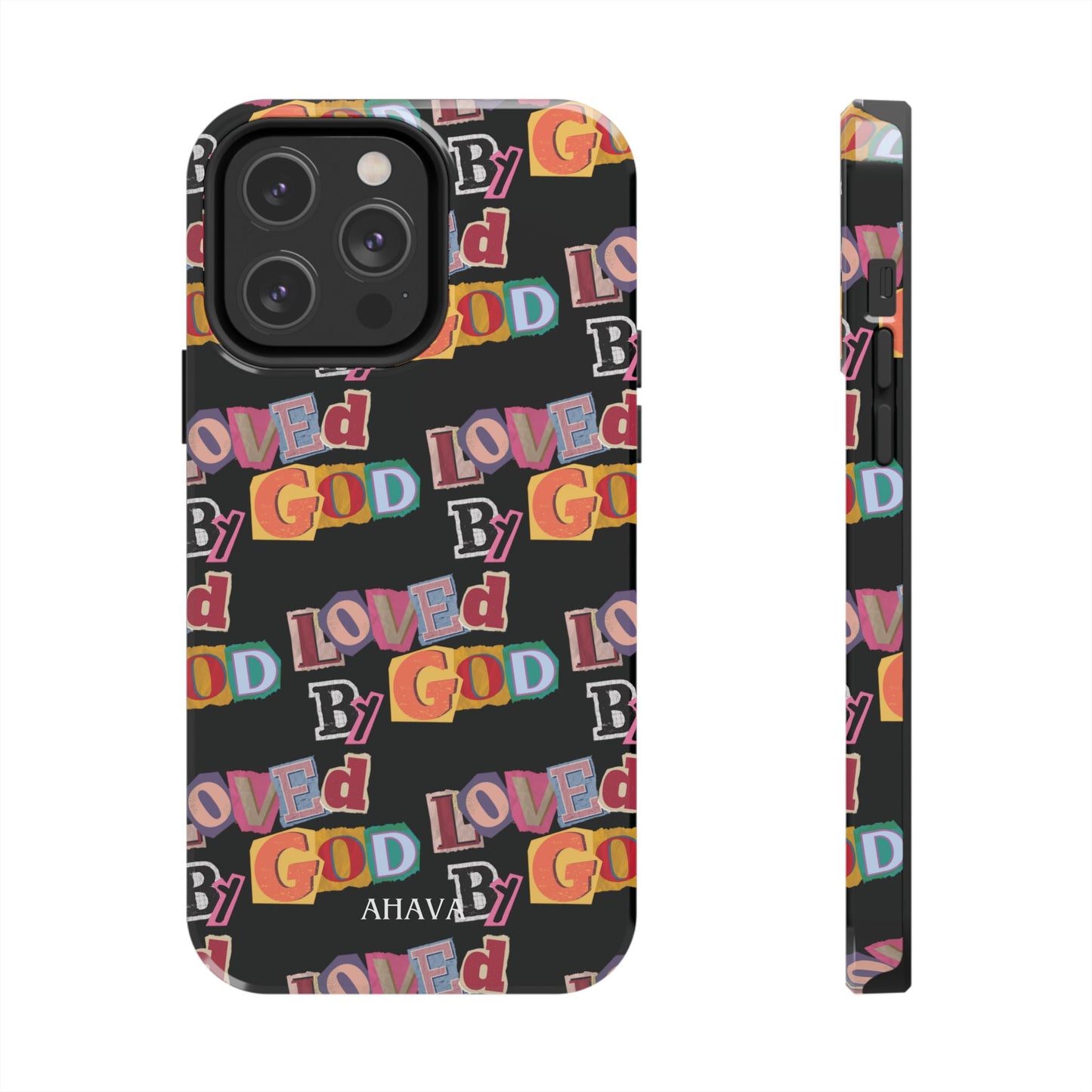 "Loved by God" Black Phone Case
