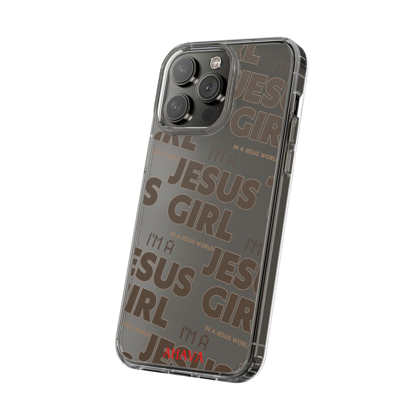 I'm a Jesus Girl Brown Case -Clear