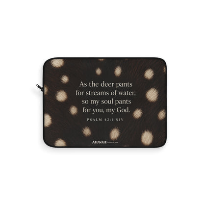 Psalm 42:1 Midnight Fawn Laptop Sleeve | As the Deer Pants