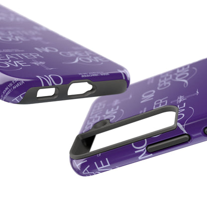 "No Greater Love" Purple Phone Case
