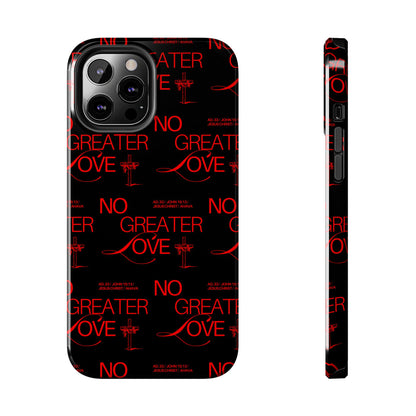 "No Greater Love" Red Phone Case