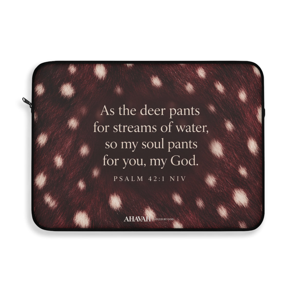 Psalm 42:1 Anointed Wine Fawn Laptop Sleeve | As the Deer Pants