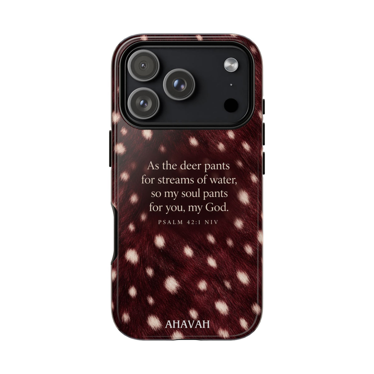 Psalm 42:1 Anointed Wine Fawn Phone Case