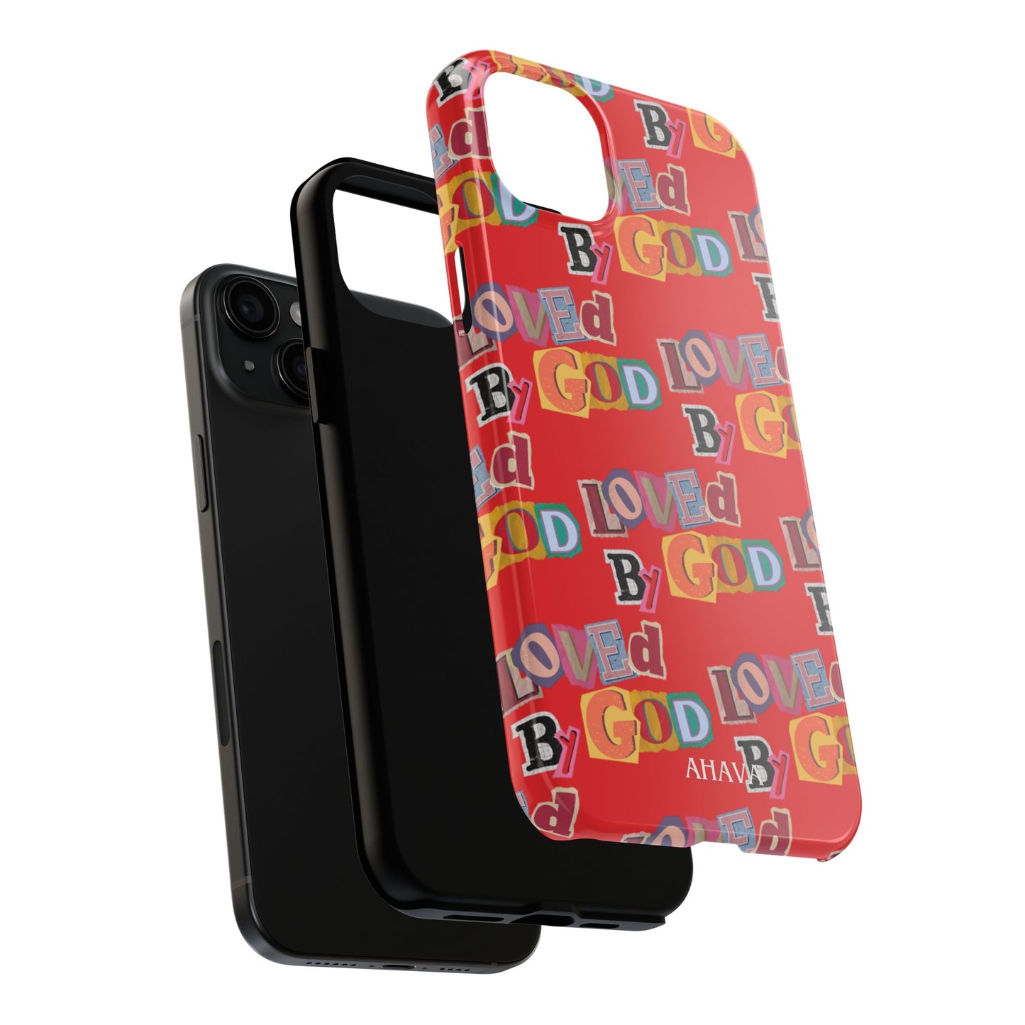 "Loved by God" Red Phone Case