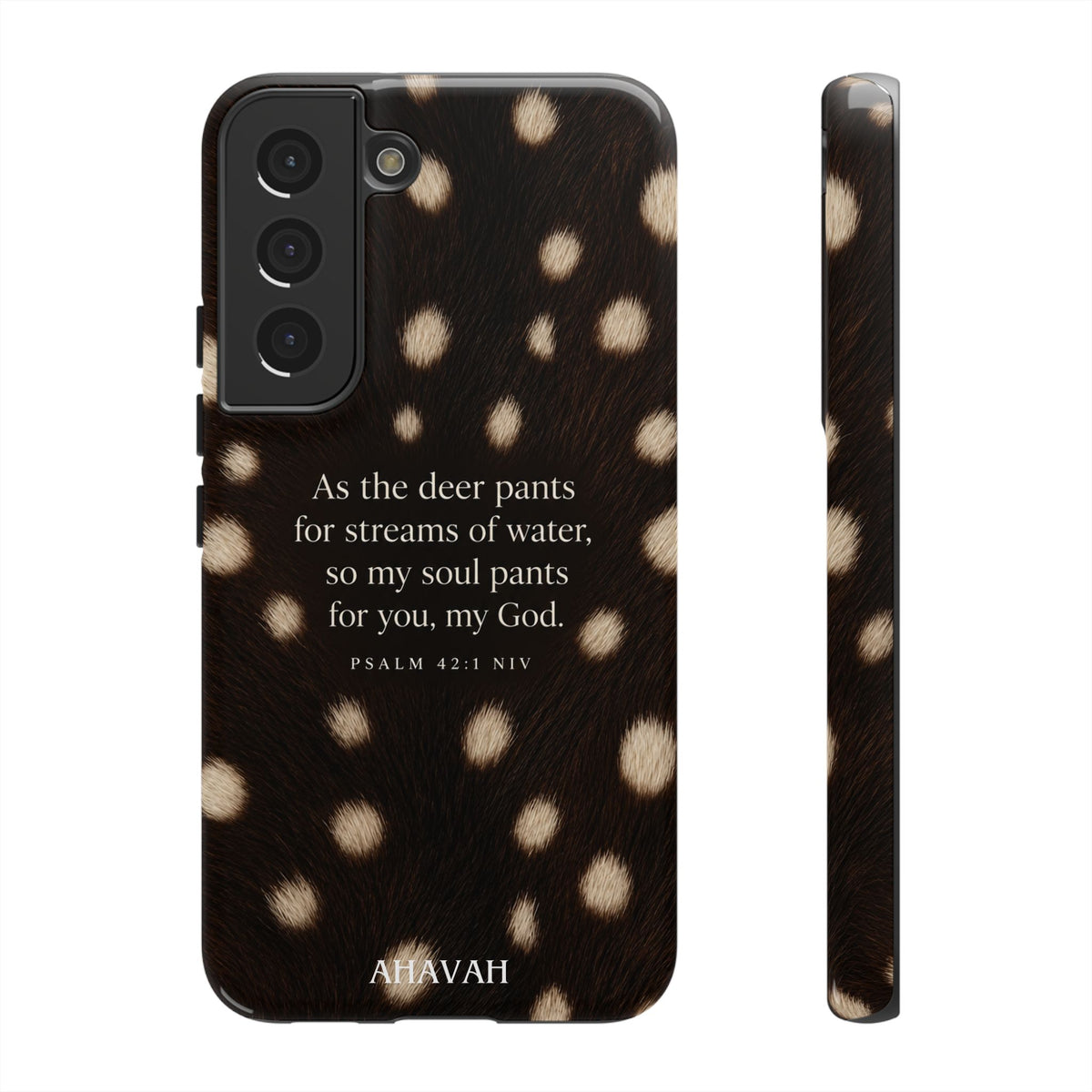 Psalm 42:1 Midnight Fawn Print Phone Case | As the Deer Pants