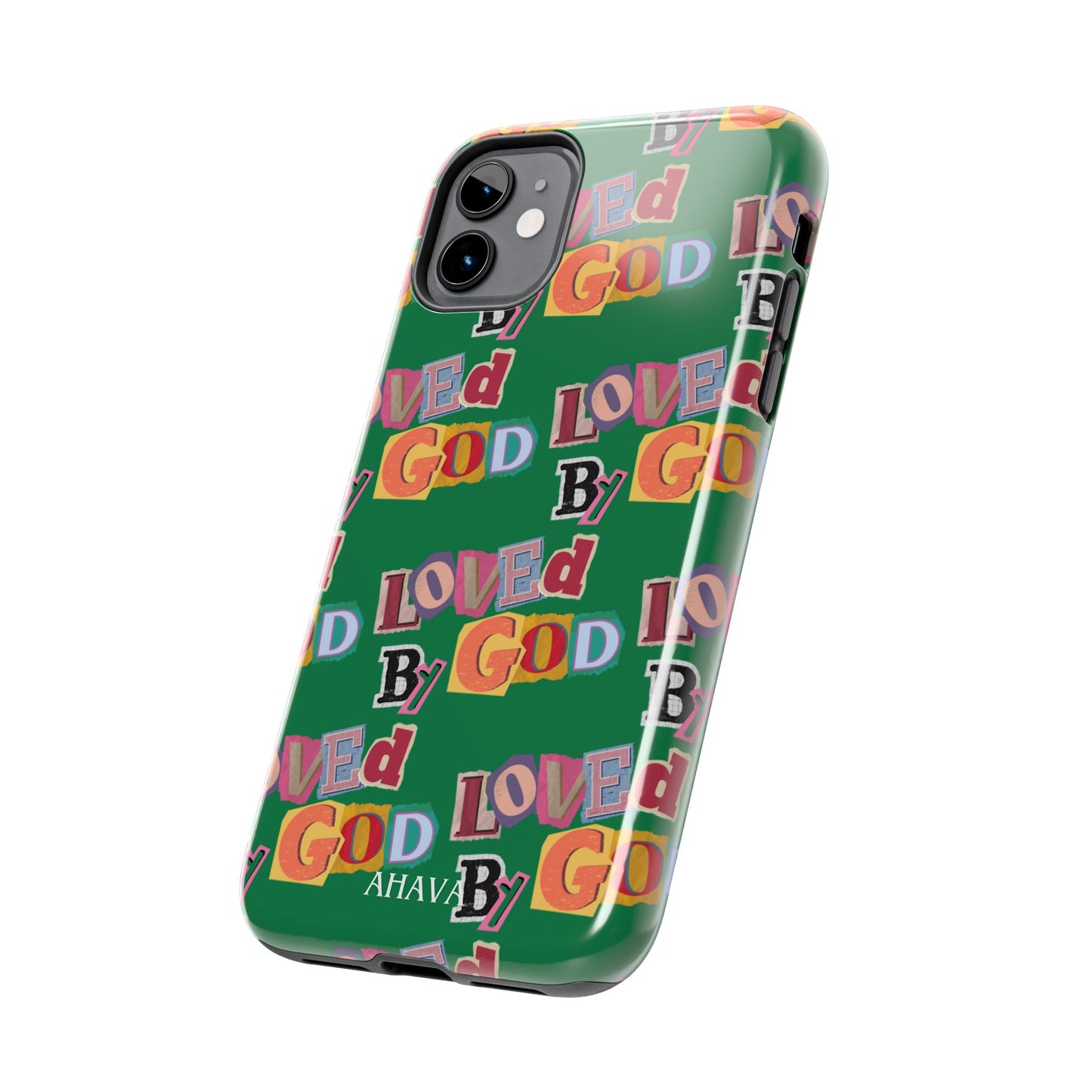 "Loved by God" Green Phone Case