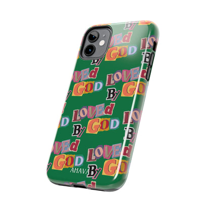 "Loved by God" Green Phone Case