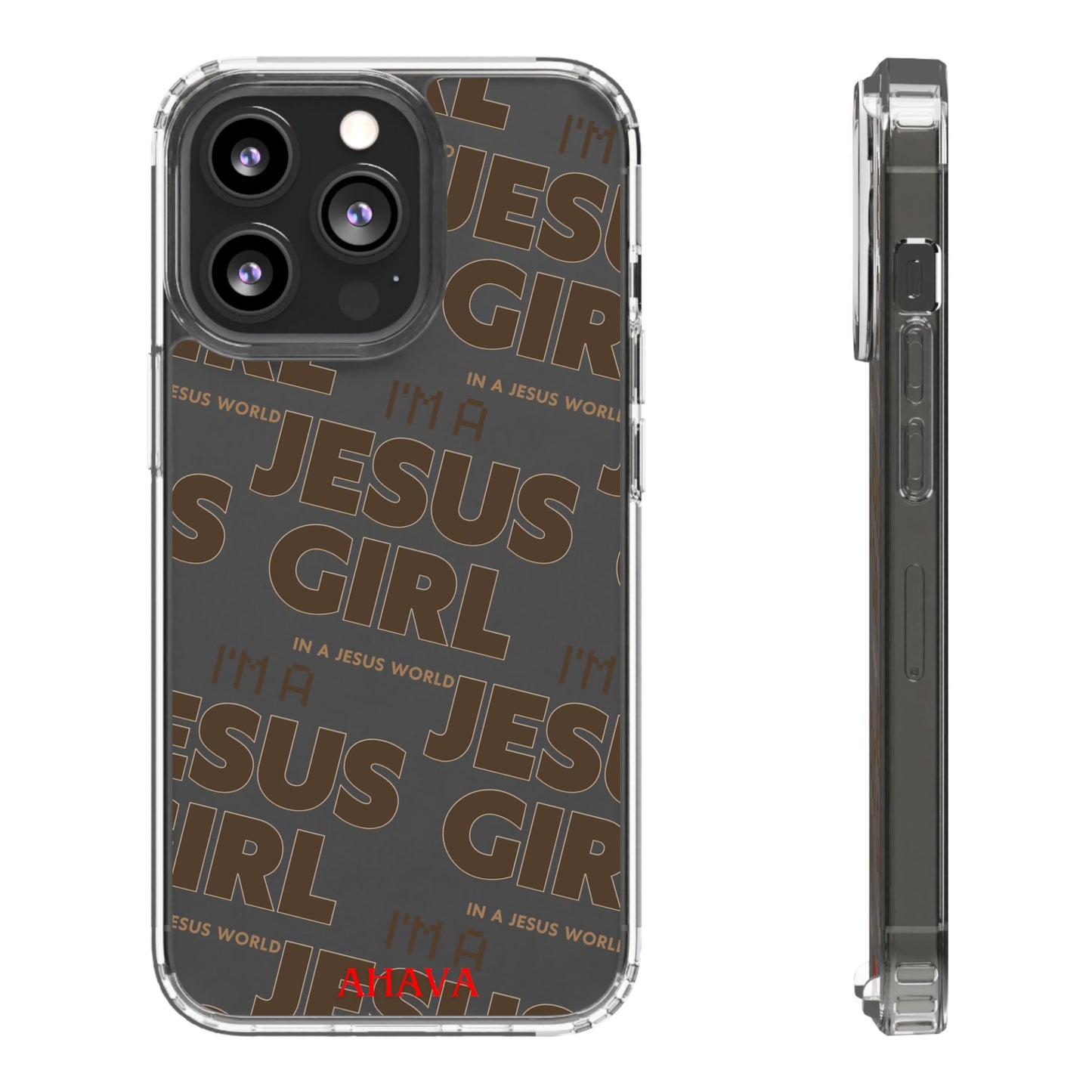 I'm a Jesus Girl Brown Case -Clear
