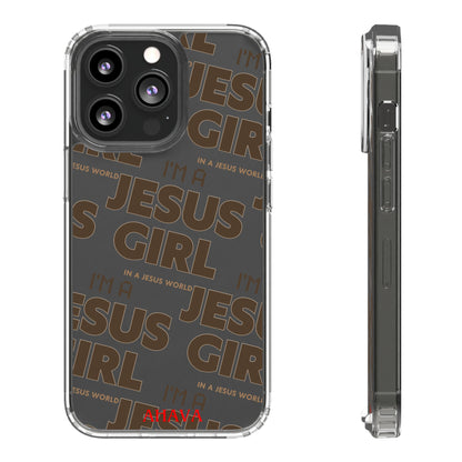 I'm a Jesus Girl Brown Case -Clear