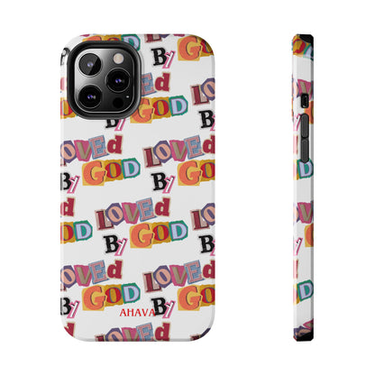 "Loved by God" white Phone Case