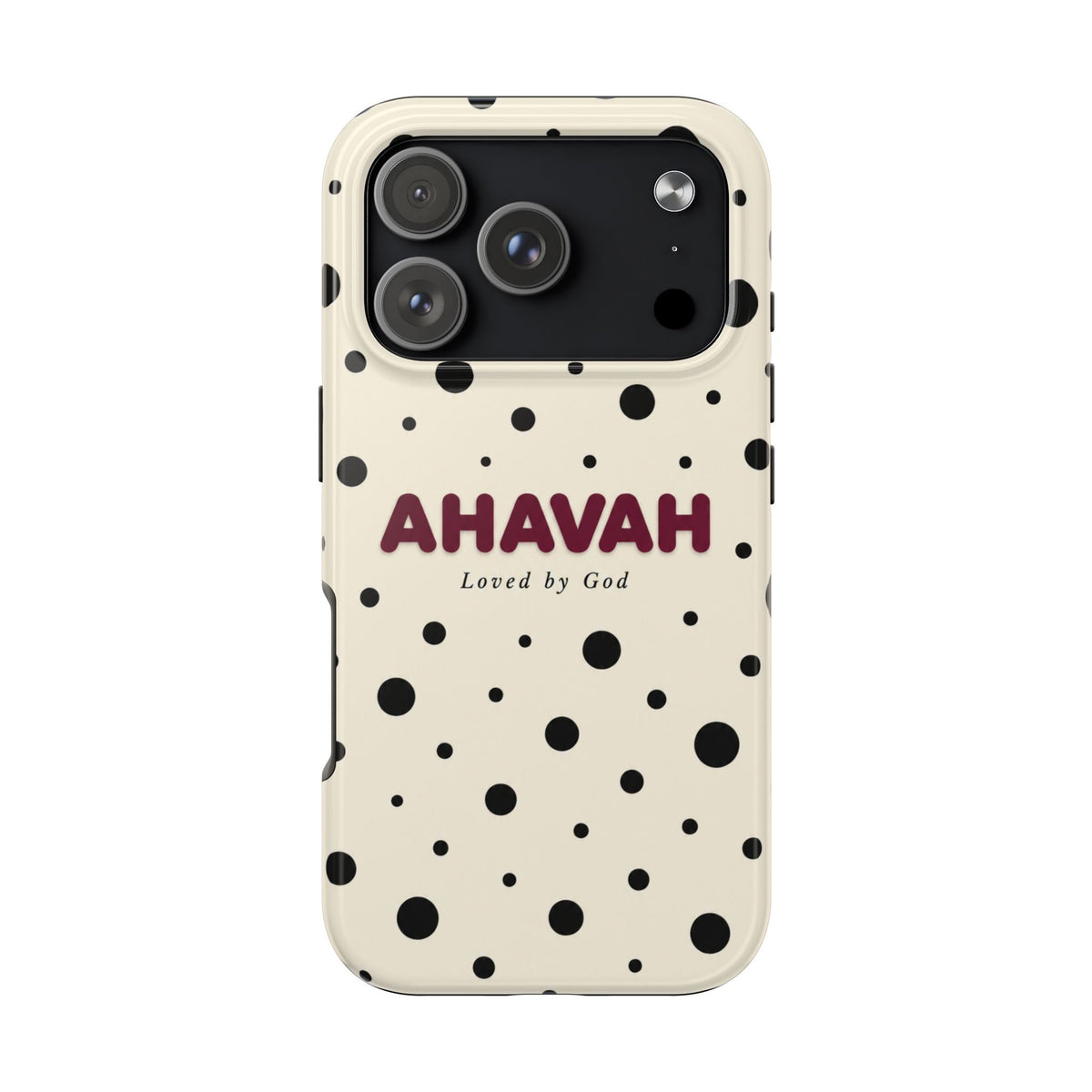 Ahavah Ivory Polka Dots Phone Case
