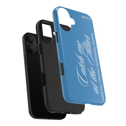 "Catch Me at the Altar" Light Blue Phone Case