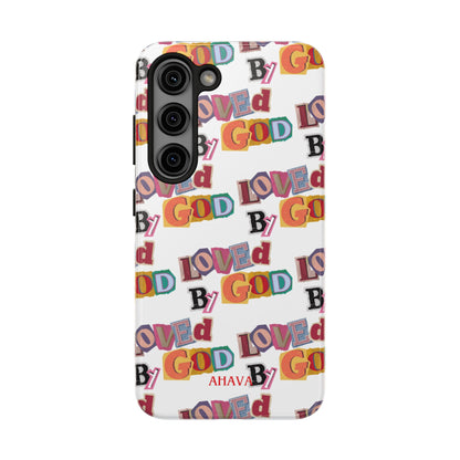 "Loved by God" white Phone Case
